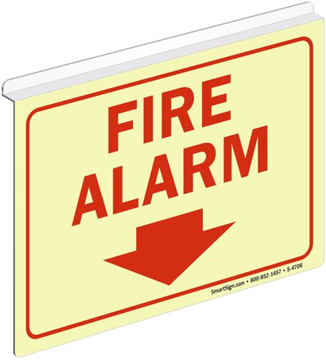 Fire Alarm Signs Glow In The Dark Fire Alarm Signs