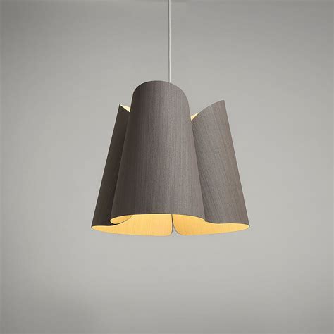 Pendant Lamp Julieta Wep Light Wood Veneer Contemporary Gray