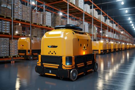 Premium Ai Image Warehouse Automation Agv Automated Guided Vehicle