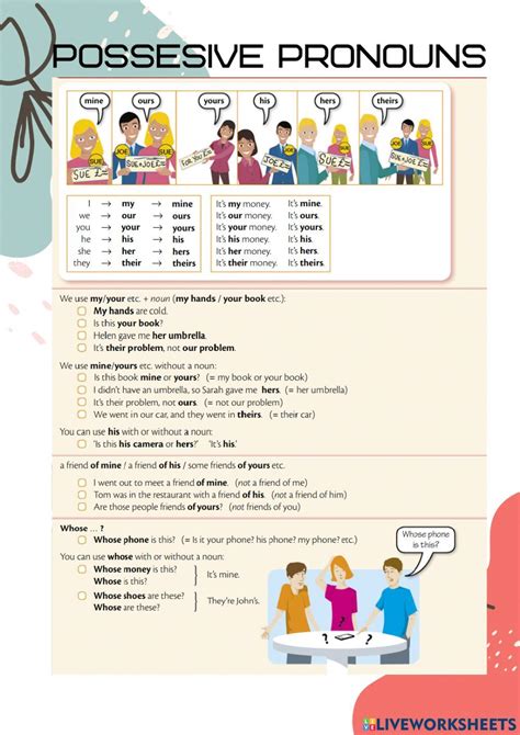 Possessive Pronoun Worksheets Possessive Pronouns Worksheet