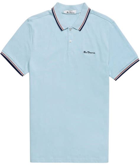 Ben Sherman Sky Signature Tipped Polo Shirt Modfellas Clothing