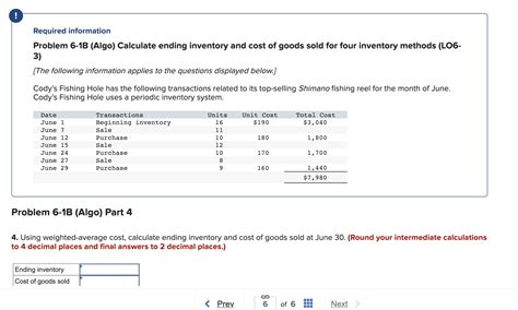 Solved Required Information Problem B Algo Calculat