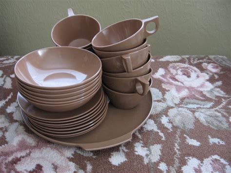 Vintage Brown Melmac Dishes Melamine Dishes Melmac Cups Bowls Plates Retro Melmac Dishes Melmac ...