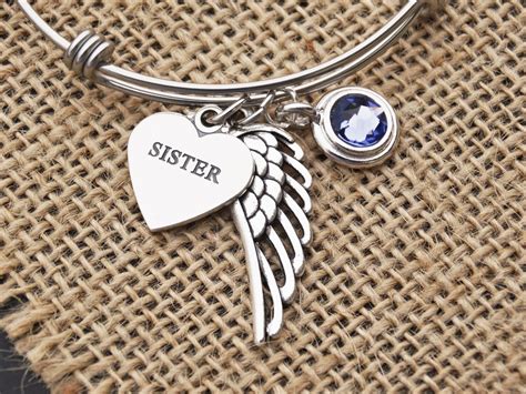 Memorial Jewelry Loss Of Sister Birthstone Memorial