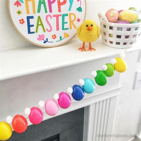 How To Make A Rainbow Easter Egg Garland The How To Mom