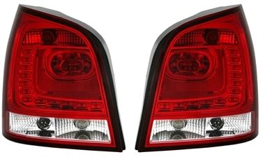 Zadnje LED luči VW Polo 9N 01 09 rdečo bele MSTYLING net Spletna