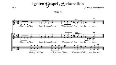 Lenten Gospel Acclamation • Year A • Richardson Youtube