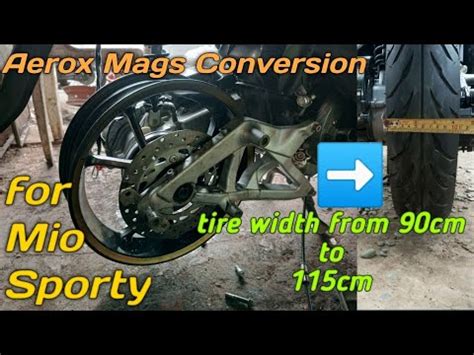 Aerox Mags Conversion For Mio Sporty Rear Tire Width Expanded From