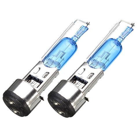 2x BA20D Natural White Halogen Lamp Bulb 50W 4500 5000K Car Head Light