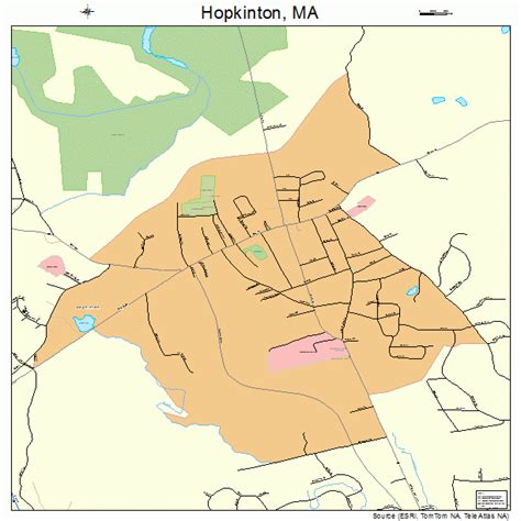 Hopkinton Massachusetts Street Map 2531050