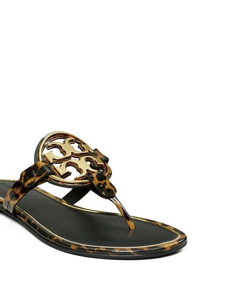 Tory Burch Miller Metal Logo Sandal Printed Patent Leather Lyst