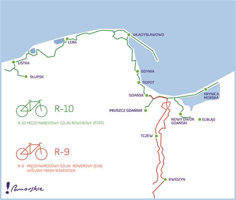 Pomorskie trasy rowerowe o znaczeniu międzynarodowym R10 i Wiślana