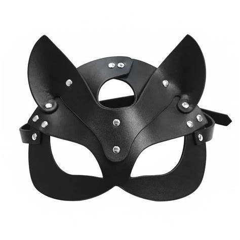 Women Sexy Leather Mask Half Face Fancy Masks Sex Toys Halloween Cat Mask Punk Party Game