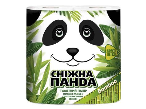Туалетний папір 4шт Бамбук ТМ Сніжна панда (ID#1656766245), цена: 78.40 ...
