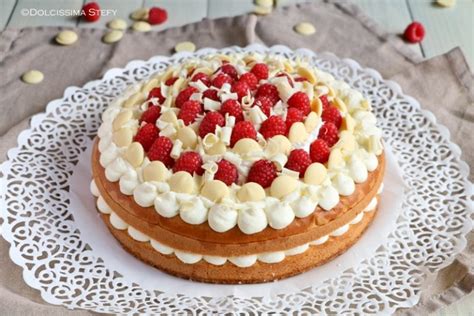 Torta Paradiso Con Crema Al Cioccolato Bianco Limone E Lamponi