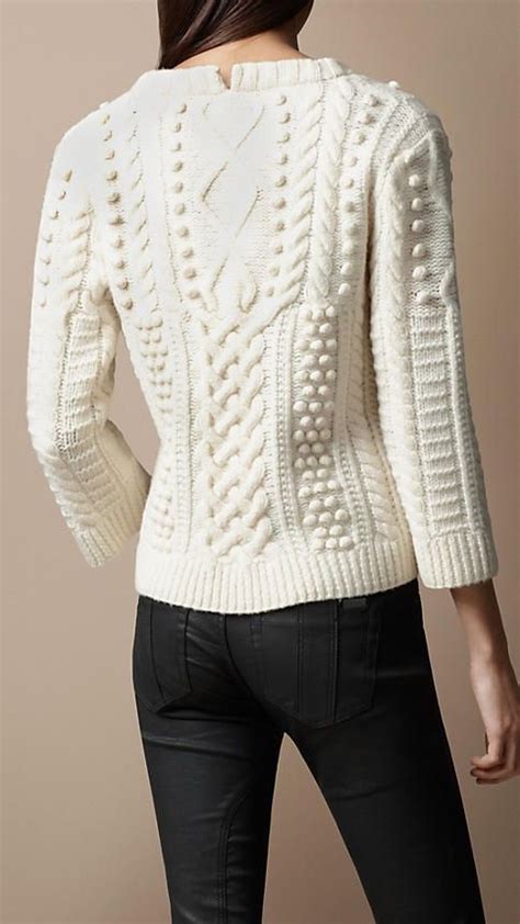 Cable Knit Sweater Burberry Tricot Femme Modele Tricot Chandails