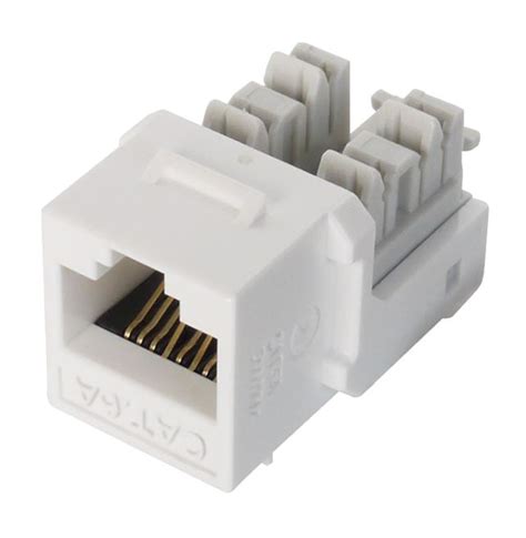 Cat 6a Utp 90° 110 Punch Down Rj45 Keystone Jack Supplier Exw