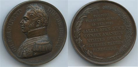 Frankreich Bronzemedaille 1820 GX1269 Auf Den Tod Von Charles