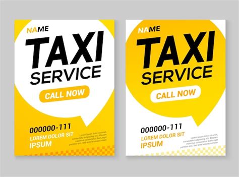 Fondo De Plantilla De Dise O De Servicio De Taxi Folleto O Cartel Del