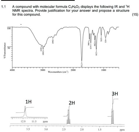 Solved A Compound With Molecular Formula Czhsoz Displays The