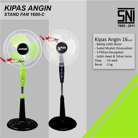 Stand Fan N Plus Kipas Angin Berdiri Inch Standfan Motor Kawat