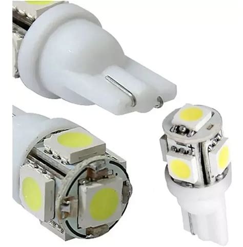 Par De Lâmpadas Led T10 Pingo 24v 5 Led Luz Branca Caminhão MercadoLivre