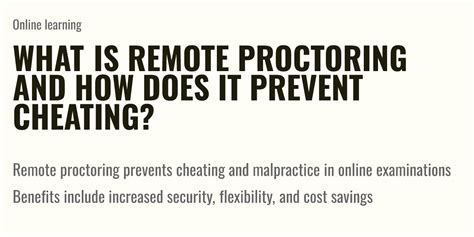 What Is Remote Proctoring And How Does It Prevent Cheating Briefly