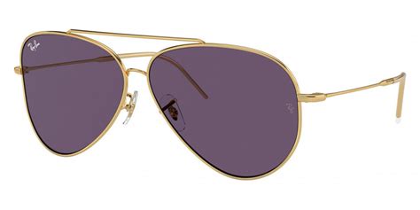 Ray Ban Aviator Reverse RBR0101S 001 1A 59 Gold Sunglasses