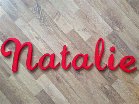 'Natalie' in our script font | Personalised Wooden Letters | Pinterest ...