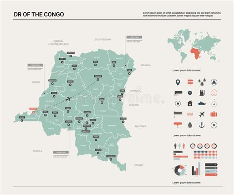 Ejemplo Infographic Del Vector Del Mapa De Congo Ilustraci N Del Vector