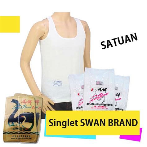 Jual 2 PCS SWAN BRAND KAOS SINGLET PRIA KAOS DALAM SWAN BRAND MURAH