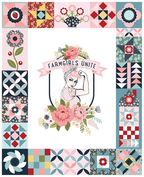 Farm Girls Unite Fabric Panel By Poppie Cotton Fg20728 111721