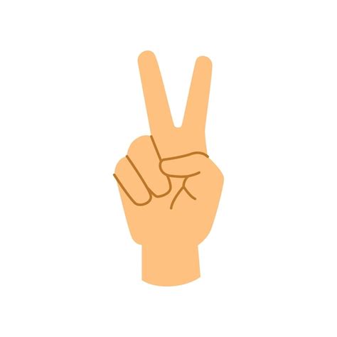 Premium Vector Peace Hand Gesture Victory Sign