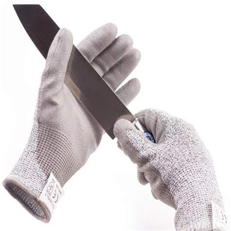 G Hppe Glass Fiber Cut Proof Liner Palm Pu Coated Cut Resistant Glove