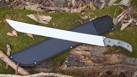 The Way Machete, Stonewash Blade and Black Micarta – Edgeworks Knife ...