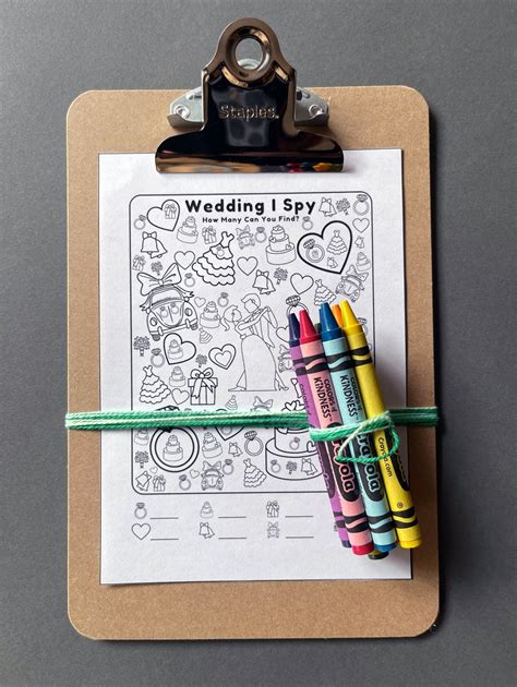 I Spy Wedding Game For Kids Free Printable Template