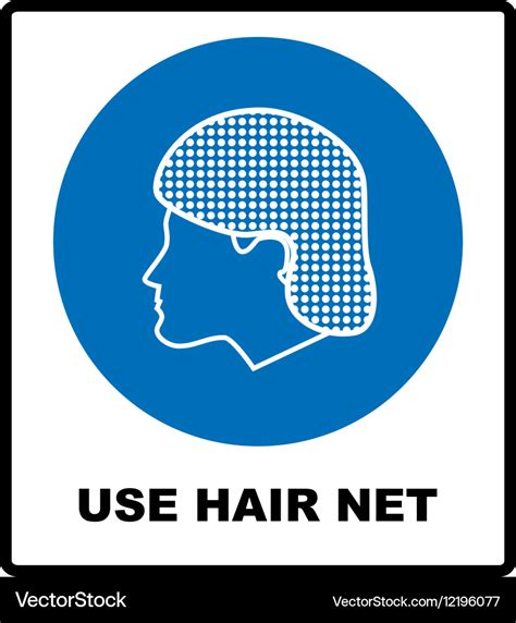 Use hair net sign Royalty Free Vector Image - VectorStock