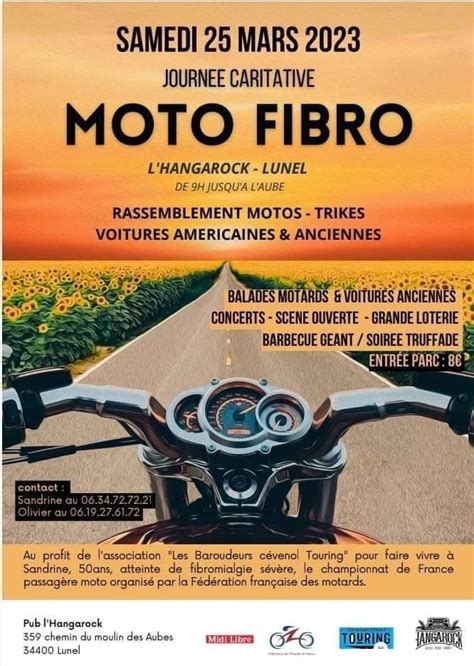 MANIFESTATION Moto Fibro Samedi 25 Mars 2023 Lunel 34400