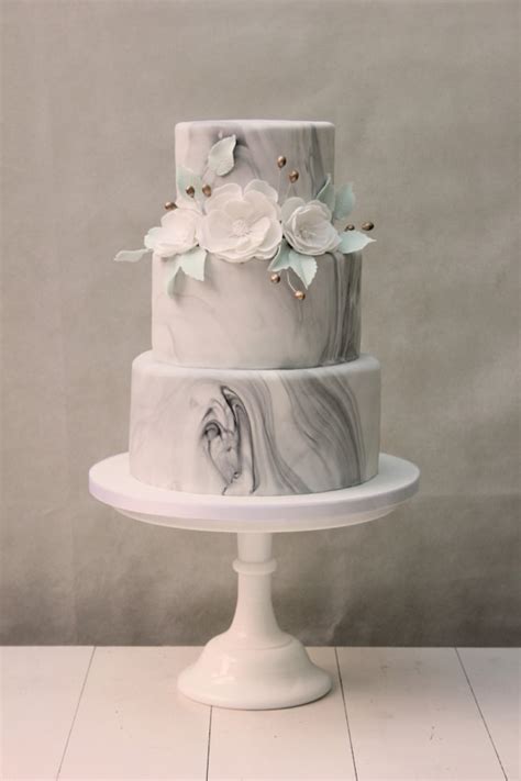 Grey Marble Corsage Cake Bay Tree Cakes