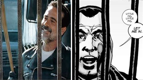 Negan Visits Alexandria Comparison Walking Dead Tv Show Vs Comic Season 7 Episode 4 Youtube