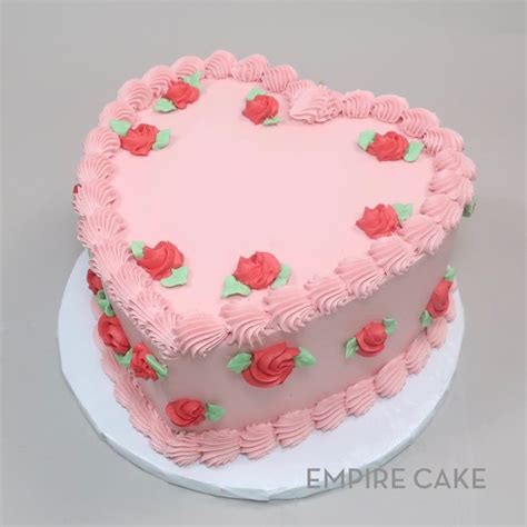 Buttercream Heart With Flowers Pastel Colors Customizable Empire Cake