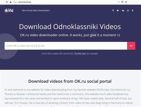 OK Video Downloader Alternatives and Similar Sites & Apps | AlternativeTo