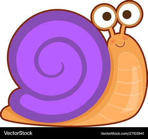 Cute Snail Royalty Free Vector Image VectorStock