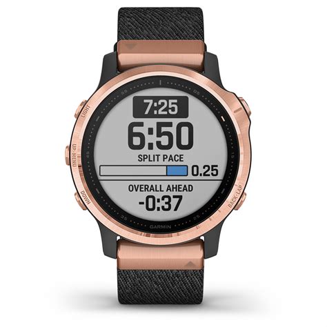 Garmin Fenix 6S Sapphire Rose Gold Tone With Heathered Black Nylon