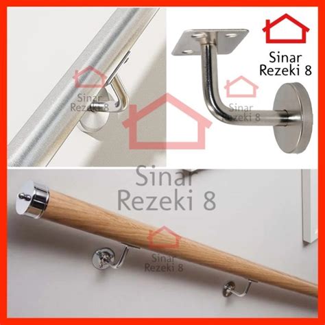 Jual Bracket Handrail Tangga Stainless Penyangga Pegangan Tembok