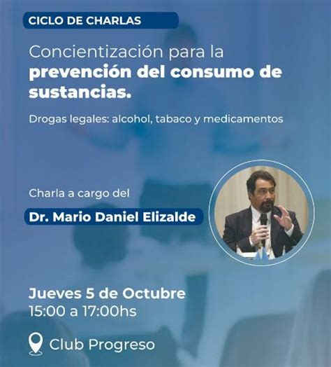 Ciclo de charlas Concientización para la prevención del consumo de