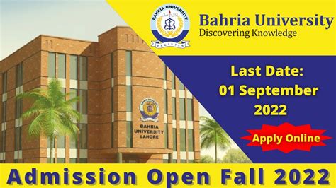 Bahria University Admissions Open Fall 2022 Complete Info About Bahria