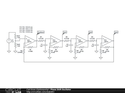 Rc Phase Shift Oscillator Circuit Analysis Circuit Diagram