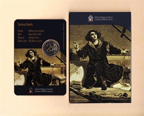 MALTE 2023 NICOLAS COPERNIC 2 euro COINCARD Gonçalves Lobo Numismatique