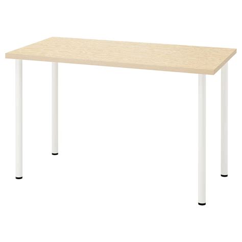Письменный стол - IKEA MITTCIRKEL/ADILS, 120х60 см, сосна/белый ...